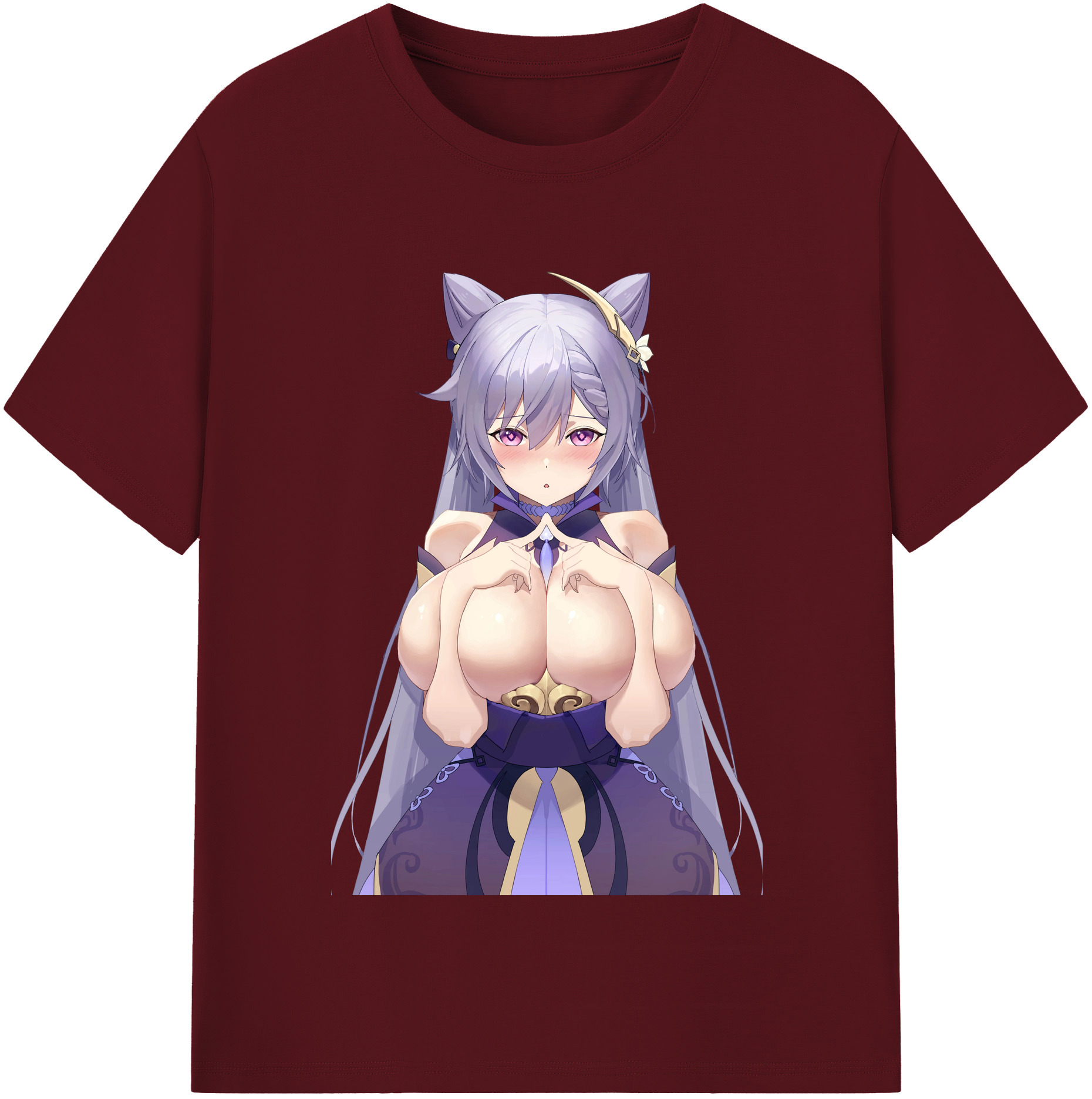 げんし神 刻晴 こくせい genshin Kokusei 綿100％半袖Tシャツ（フロントプリント）